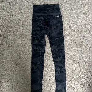 ECHT Black High Waist Leggings Urban Camouflage